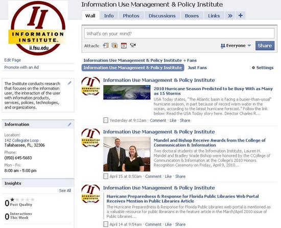 Institute Facebook image